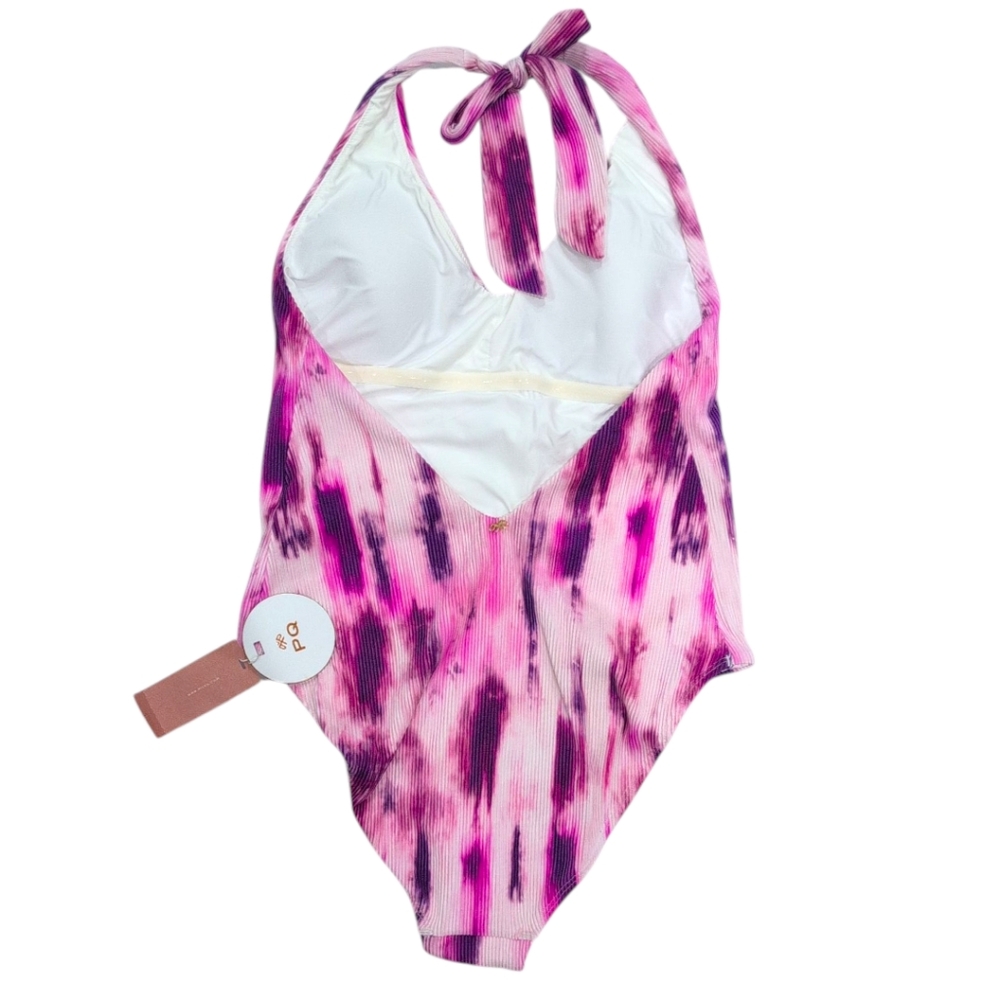 NWT PQ Swim Pink Tie Dye One Piece Swim Suit Medium - Picture 7 of 10